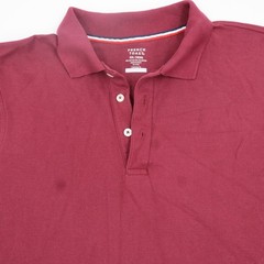 French Toast Kids Burgundy Short Sleeve Polo Shirt School Uniform XXL 18/20