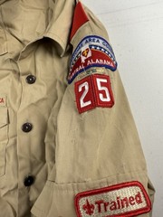 Vintage Boy Scouts of America Shirt Youth Large Long Sleeve Uniform Patch 90s US