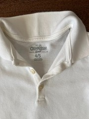 Lot of 2 Boys polo shorts uniform school Austin Oshkosh white Size 4/5 5/6