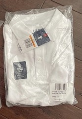 NWT Izod Boys Sz 8 White Uniform Performance Polo Shirts Moisture Wicking
