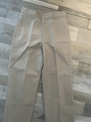 Tom Sawyer Tan Khaki Boys School Uniform Pants Size 12 Pleated Reg NWT