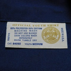 Boy Scouts Of America Shirt Boys Medium Blue Cub Scout Uniform Belt Webelos