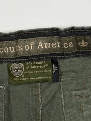 Boy Scouts Of America Shorts Boys 2XL Green Canvas Cargo Uniform BSA Outdoor