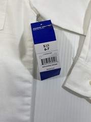 George Boys Cotton Blend White Long Sleeve Collar Oxford School Uniform Shirt S