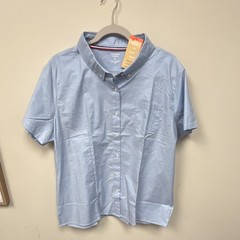French Toast Boys Uniform Shirt Blue XL Short Sleeve Button-Up Button-Down