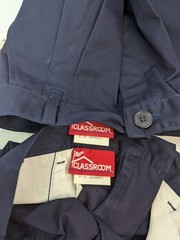 2 Pairs Classroom School Uniform Navy Pants Size 14 New With Tags