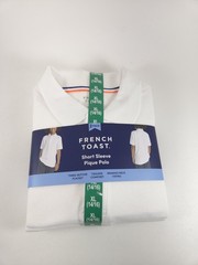 2 New French Toast Boys 14/16 Polo Style Shirts White Uniform