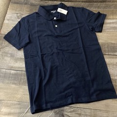 Old Navy Boys Uniform Short Sleeve Polo Navy Cotton Spandex XL (14-16) NWT