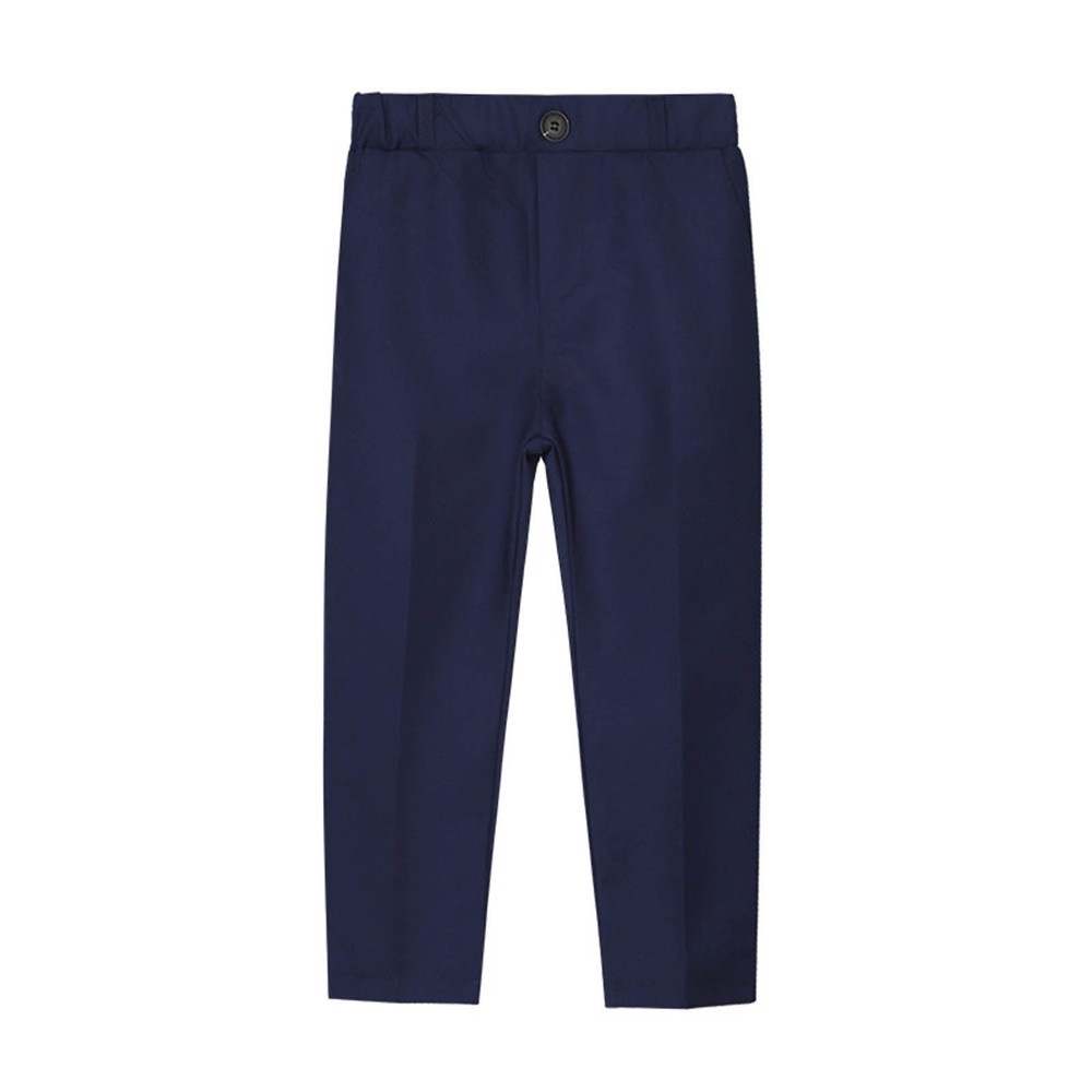 Luobo Pants Boys’ Size 8 Years Navy Pull-on Relaxed Fit School Uniform Pant –R2