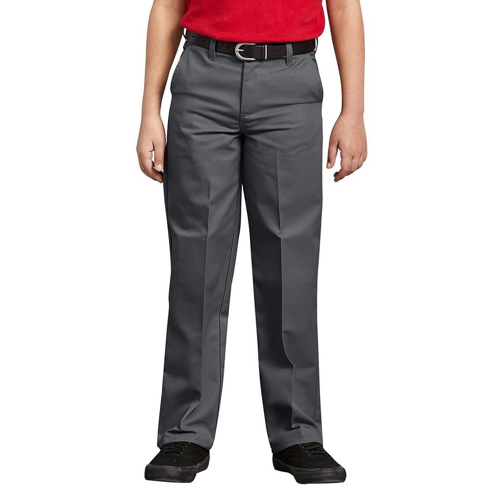 Dickies Boys’ Flexwaist Classic Fit Flat Front Straight Leg Pants, Size 18 Husky