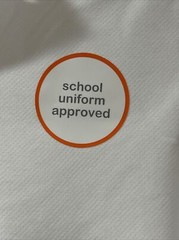 Wonder Nation School Uniform Polo Shirt Unisex Moisture Wickin Size XS 4-5 White