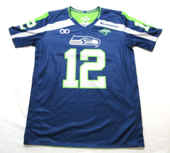 Youth Large Seahawks Reversible #12 Flag Football League Yellowstone Jersey