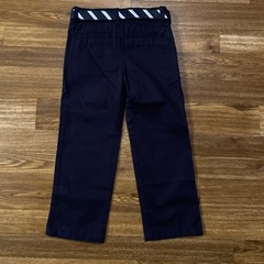 NWT-GYMBOREE Boys Navy Blue School Uniform Pants W/ Belt ADJ Waist SZ 4
