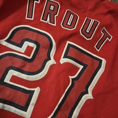 Los Angeles Angels Mike Trout 27 Angels Radio AM 830 Jersey Size Youth XL