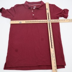 French Toast Kids Burgundy Short Sleeve Polo Shirt School Uniform XXL 18/20