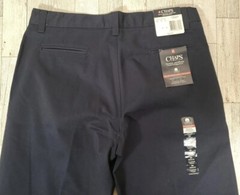 Chaps Uniform Pants Boys 20 Regular Navy Blue School Approved Pleated Twill