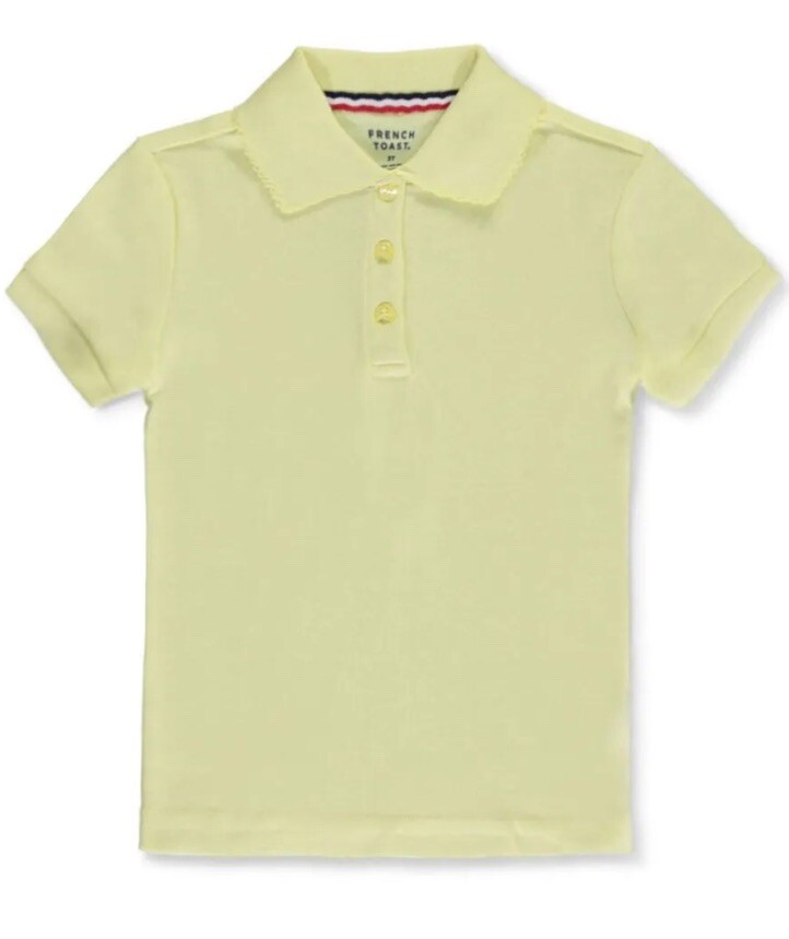 French Toast Collared Polo Shirt 2T Labeled But Fits As 3T Yellow New School