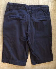 Nautica Blue Boys Shorts Size 12 Zipper Closure Flat Front Uniform