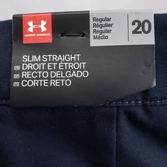 UNDER ARMOUR NWT School Uniform Slim Straight Navy Pants Boy’s Sz 20 NEW $50