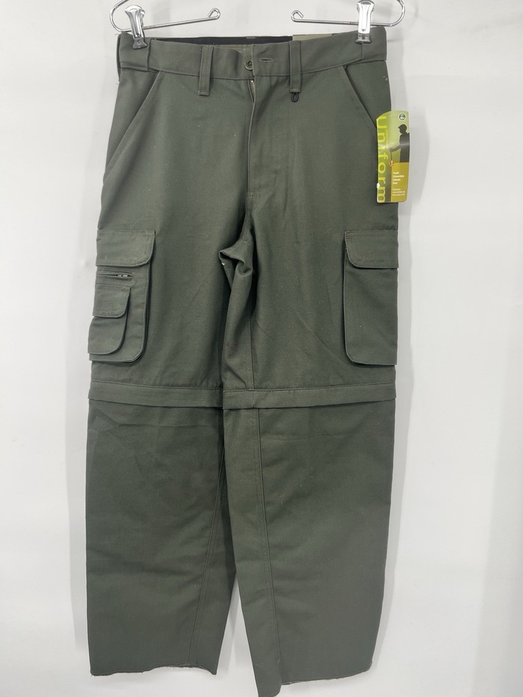 Boy Scouts of America Convertible Canvas Cargo Pants Shorts Youth SZ 10 green