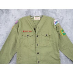 Vintage Boy Scouts of America Shirt Boys Large Official Uniform Patches 60s NY
