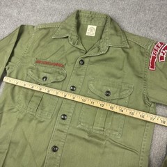 Vintage Boy Scouts of America Shirt Youth Green Sanforized Uniform BSA 50s 60s