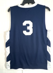 Champro Sports Youth XL Navy Blue White Reversible #3 Basketball Jersey Sleevles