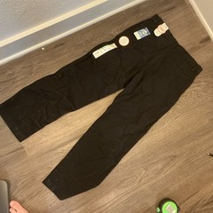 Wonder Nation Boys’ School Uniform Stretch Chino Pants, Size 10 Husky Adjustable