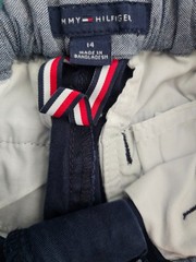 Boys Tommy Hilfiger Uniform Shorts School Blue Size 14 Adjustable Waist Pockets