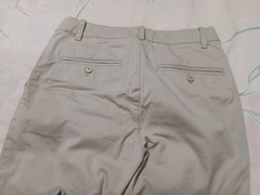 UNDER ARMOUR Boys youth 14 Beige Pants Button/zip Uniform Zip Side Pocket 27″ In