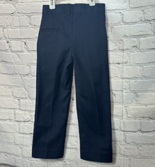 Boys A+ Fabrics School Uniform Pants Slim Front Pleated Blue Navy Size 6