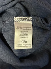 George Boys Shirt Size Large 10-12 Navy School Uniform NWT