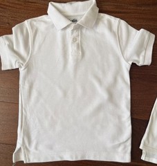 Lot of 2 Boys polo shorts uniform school Austin Oshkosh white Size 4/5 5/6
