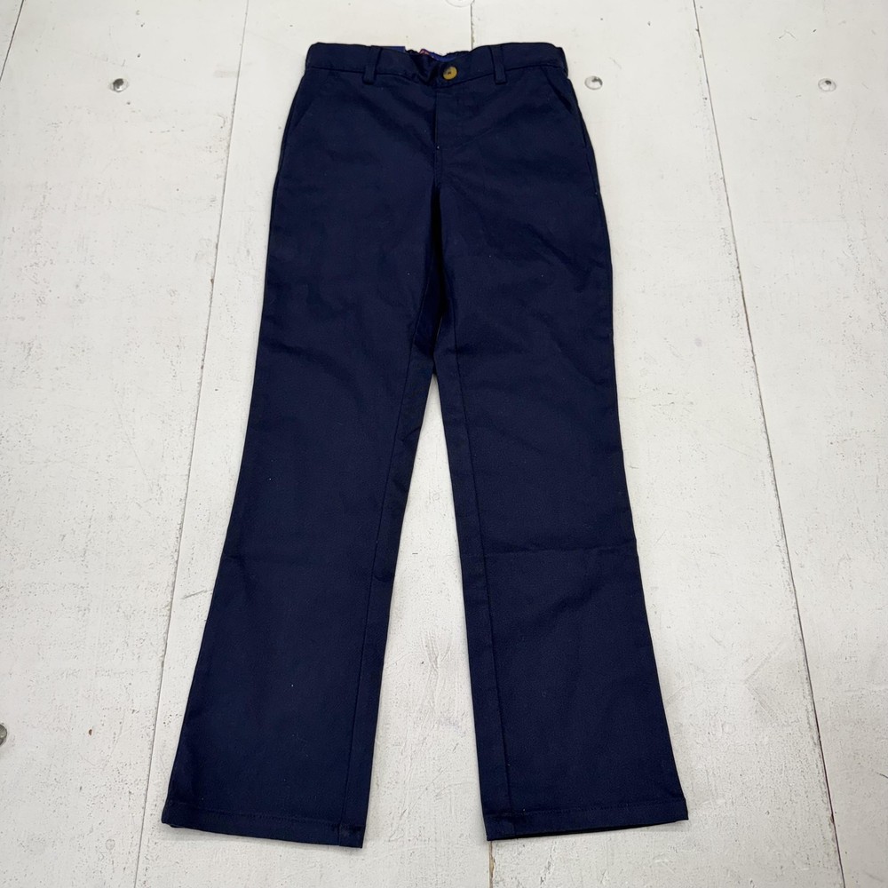 French Toast Pants Boys 10 Navy Straight Twill Adjustable Waist School Uniform