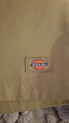 Dickies Boys’ Khaki Twill Uniform Shorts, Solid Pattern, Button Closure