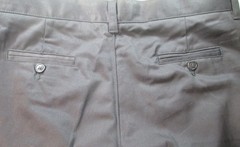 LANDS END Black School Uniform Plain Chino Pants Boys 16 Husky 29″ Inseam
