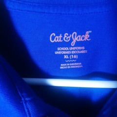 Two Cat & Jack Blue School Uniform Shirt Boys
