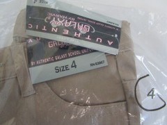 Authentic Galaxy size 5 School Uniform Short Boy’s/Girls Stretch Tan NWT