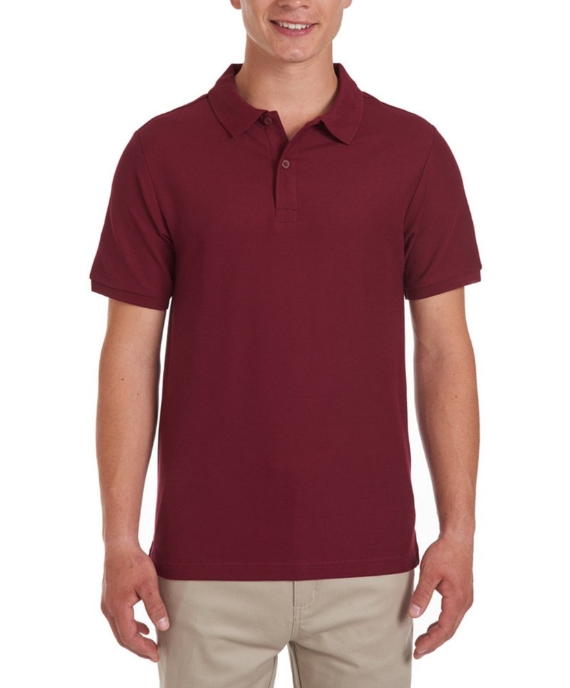 Nautica Young Men Uniform Short Sleeve Double Pique Polo M (36-37) Burgundy