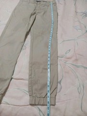 UNDER ARMOUR Boys youth 14 Beige Pants Button/zip Uniform Zip Side Pocket 27″ In