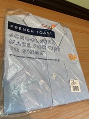Size 12 SHORT Sleeve Success Academy SA French Toast button down shirt