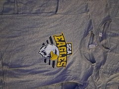 2 T-shirts and 1 piqué unisex 5/6T.School uniforms.Seacost Charter Academy.
