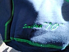 Hooded Sweatshirt Navy w/ Green Youth Large Sunshine School Uniforms #13