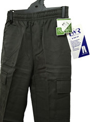 BNWT Boys Sz 4 LWR Brand Dark Grey Elastic Waist Cargo Side Pocket School Pants