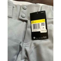 NWT Nike Boy’s Gray Capri Baseball Pants w/ Blue Piping Size Small