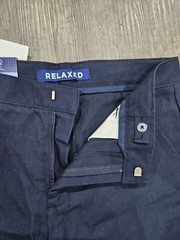 Boys 14 Husky Relaxed Navy Uniform Pants With Tags