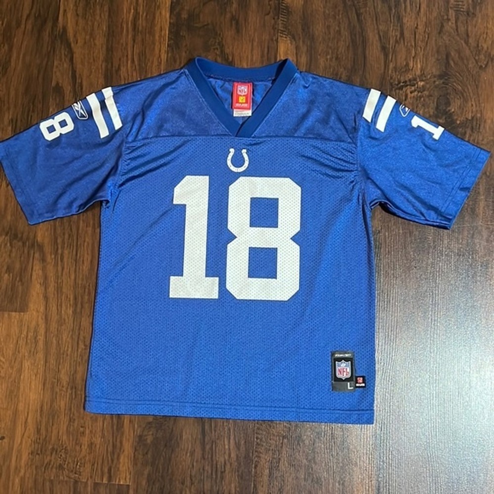 NFL Indianapolis Colts Jersey #18 Manning Size: L(Youth)