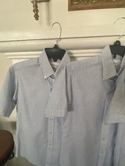 Boys Oxford stripe buttom dowm elderwear uniform shirts size 16 lot of 6