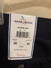 L@@K-Boys Mark Twain Black Prep School Uniform Pants Sz 28 X 30 Soft Twill NWT