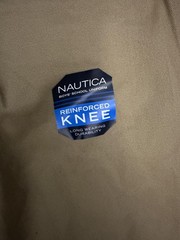 Nautica Pants Boys 18 Khaki School Uniform Reinforced Knee Performance Stretch